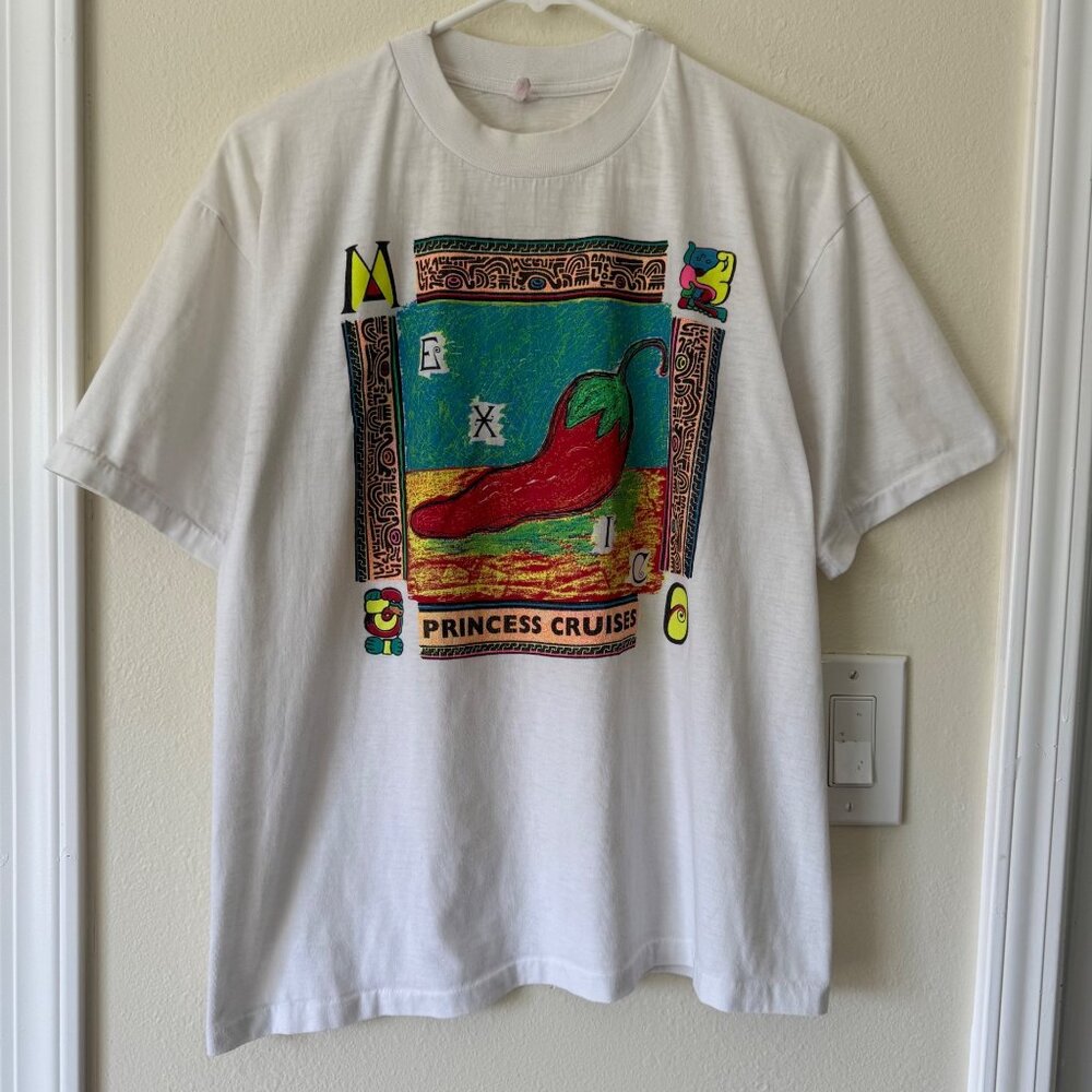 Vintage Mexico Princess Cruise Pepper Tee Sz L